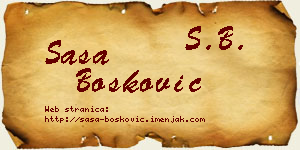 Saša Bošković vizit kartica